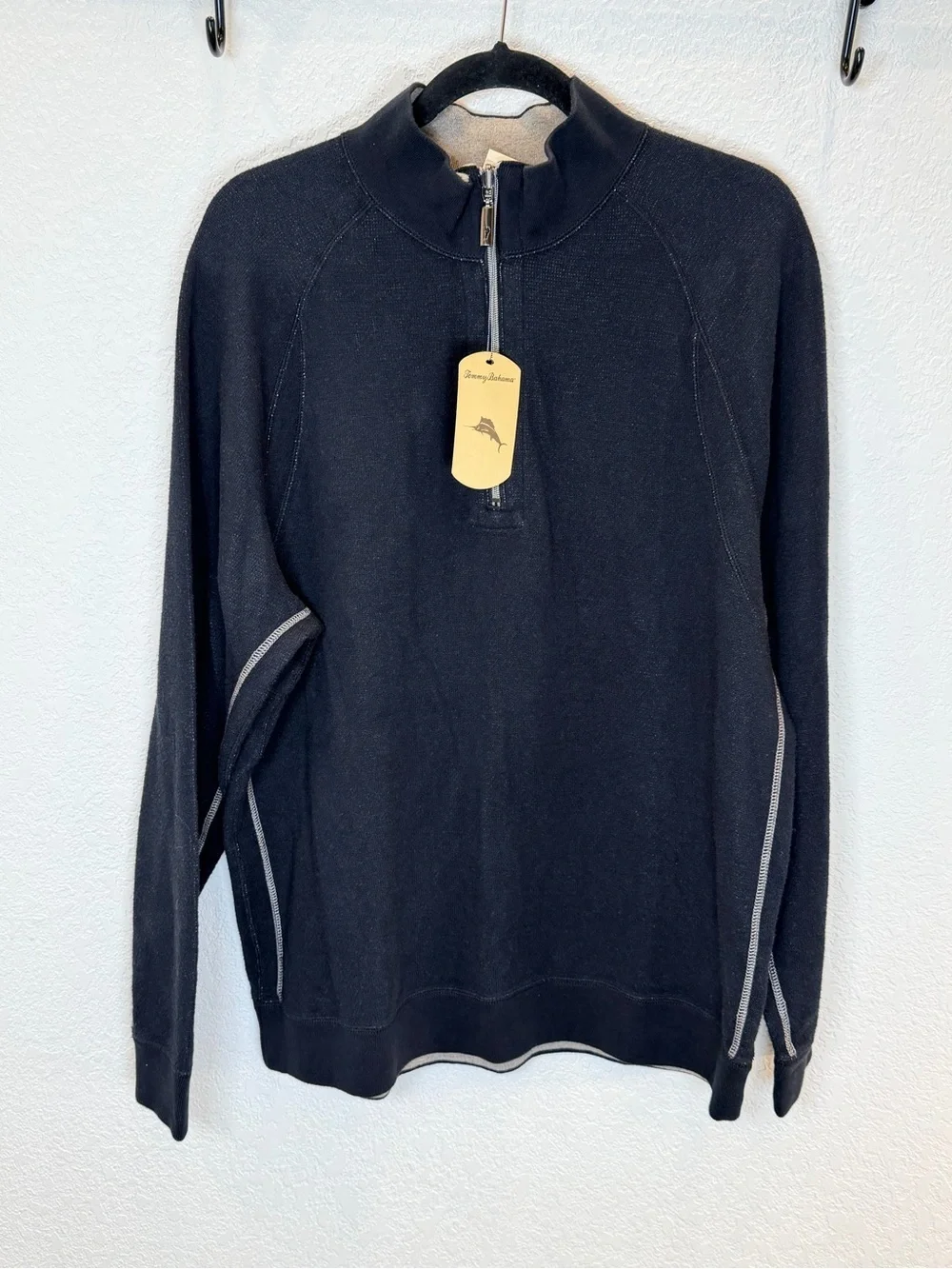 Tommy Bahama Reversible Half Zip Pullover NWT! in Midnight Oil size Large
